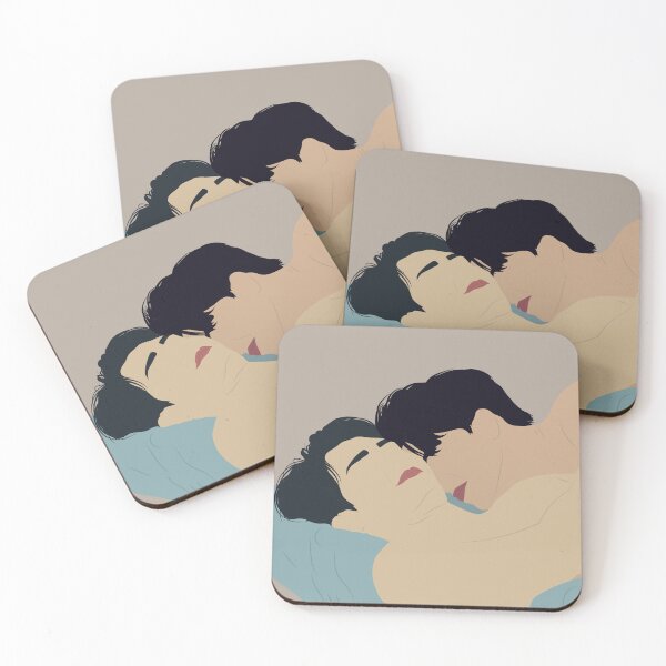 Item preview, sky and prapai cuddling in bed designed and sold by Pinu92.