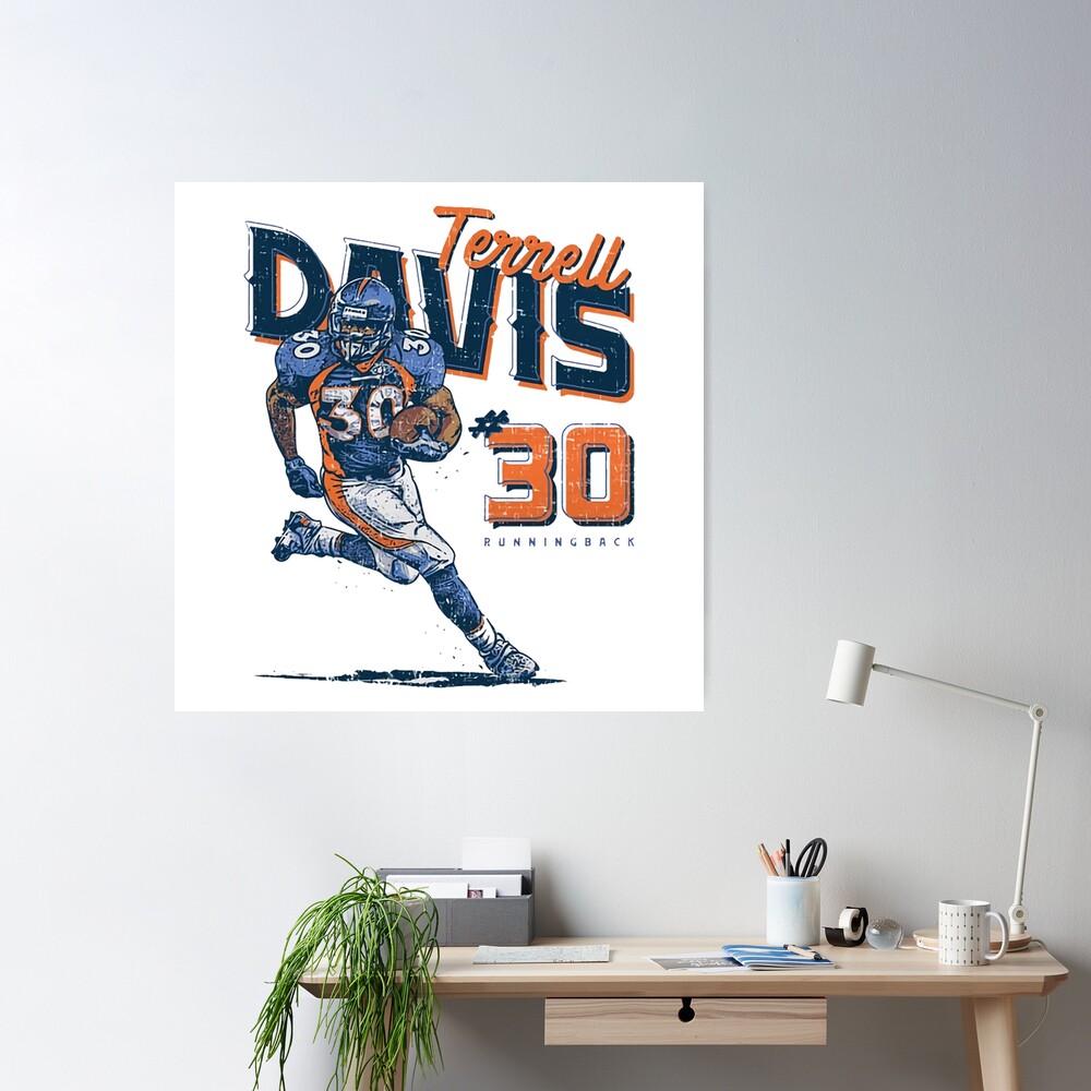 terrell davis rushing Poster for Sale by Ellischan