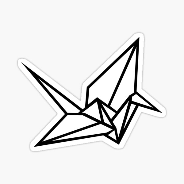 Origami Paper Crane Sticker