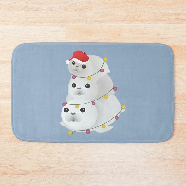 Item preview, seals christmas tree cute seal designed and sold by MiraNomegusta.