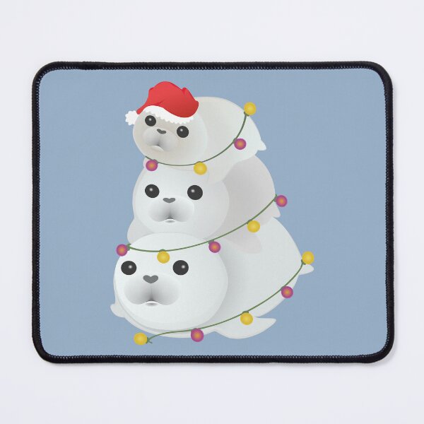 Item preview, seals christmas tree cute seal designed and sold by MiraNomegusta.