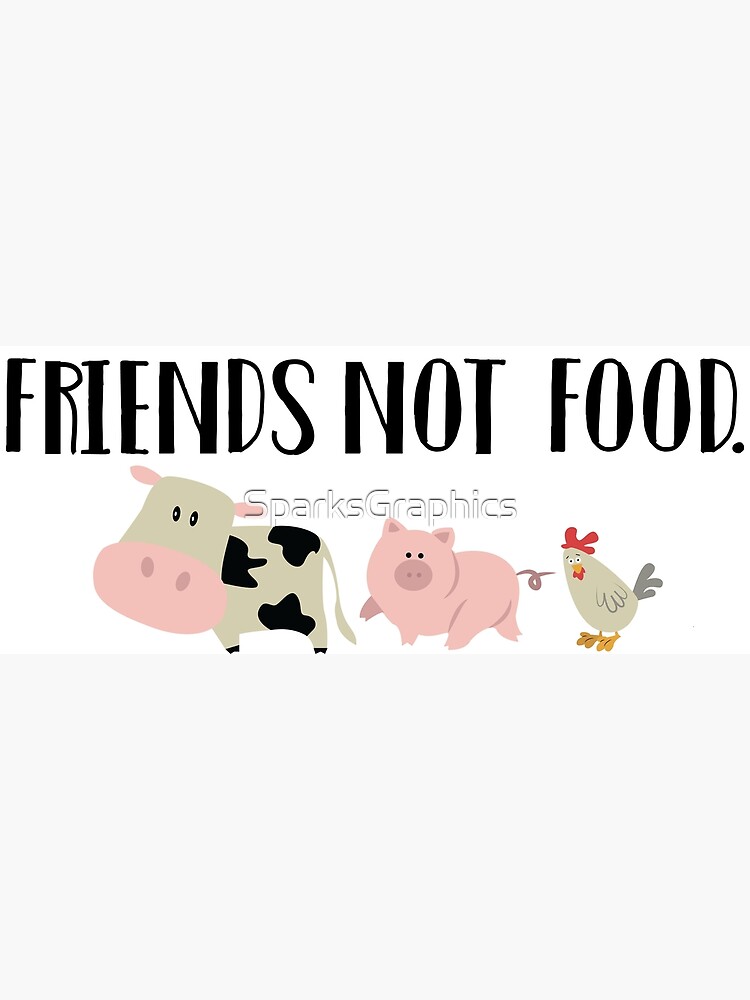 Disover Friends Not Food - Animals Premium Matte Vertical Poster