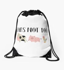 Friends Not Food - Animals Drawstring Bag