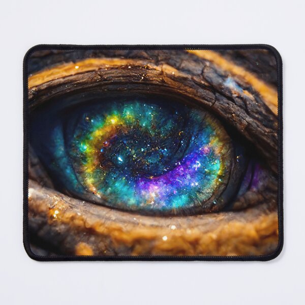 Aperçu de l'œuvre Oeil menaçant abstrait de l'univers créée et vendue par MerchFever.