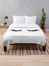 Wimpern drucken Fleecedecke