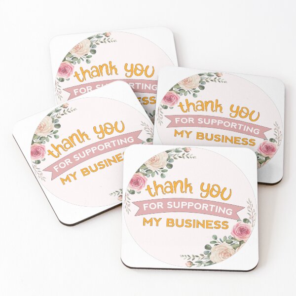 Item preview, Thank you for Supporting My Business round STICKER SET designed and sold by ZenDesigner.