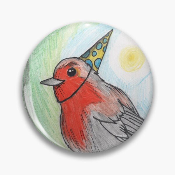 Item preview, Robin in a Party Hat designed and sold by ajhockham.