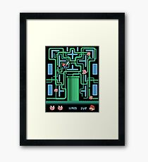 Pac-Mario Framed Print