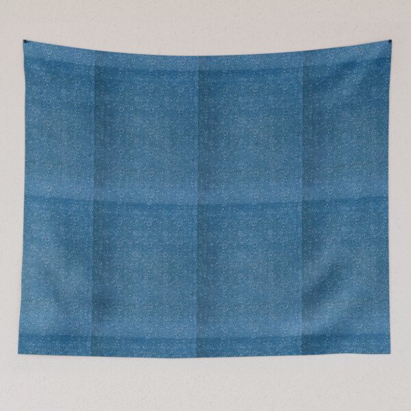 Item preview, Small light blue flowers on darker blue backgroud designed and sold by coverinlove.