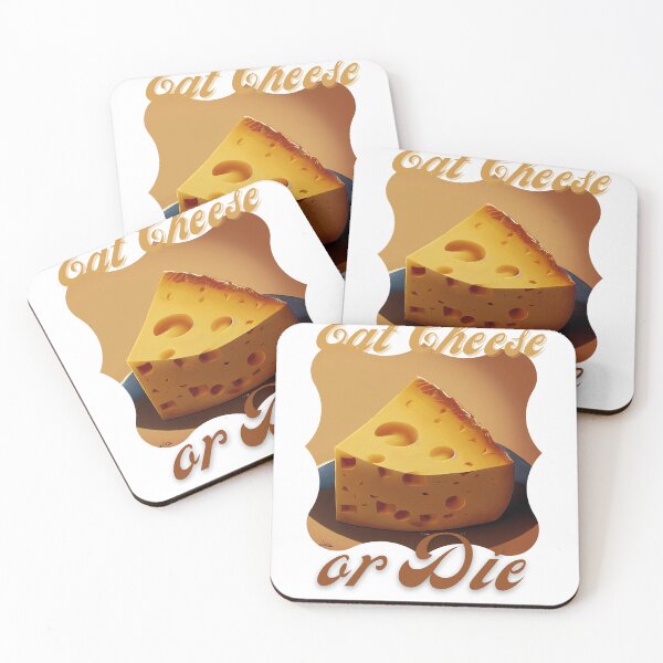 Item preview, Cartoon Eat Cheese or Die designed and sold by TheCreativeFab.