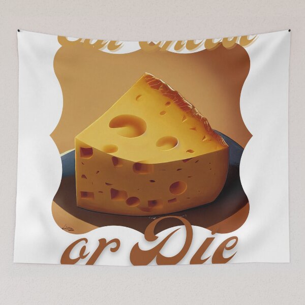 Item preview, Cartoon Eat Cheese or Die designed and sold by TheCreativeFab.