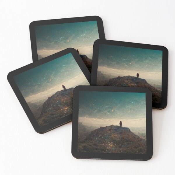 Item preview, Magical Person On Mountaintop Fantasy Artistic Painting Futuristic   designed and sold by LADistrictGarb.