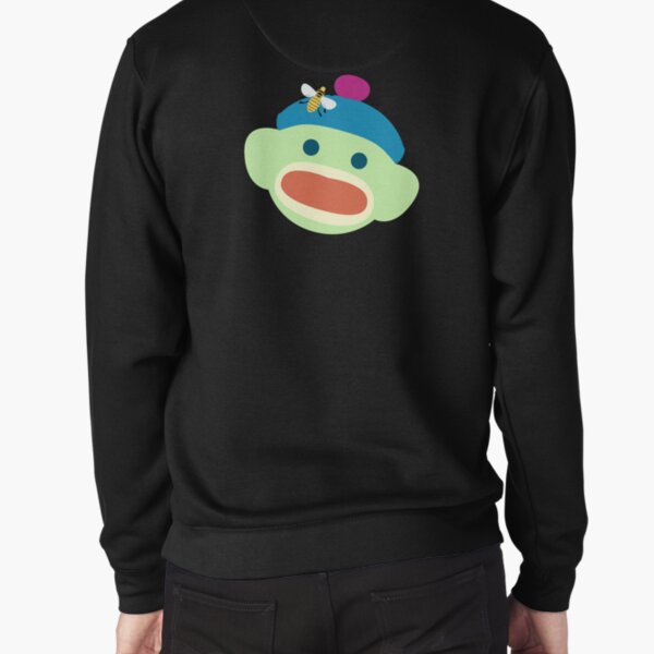 Sock Monkey With Bee Pullover Sweatshirt
