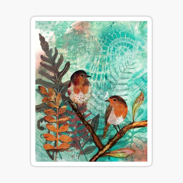 Two robins Sticker