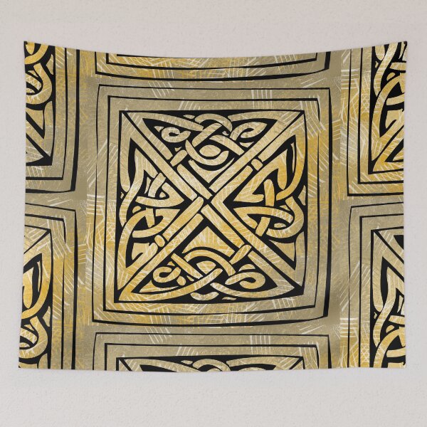 Item preview, Celtic Pattern 4 Black Lines - Throw Pillows and Prints.  designed and sold by ScatterHub.