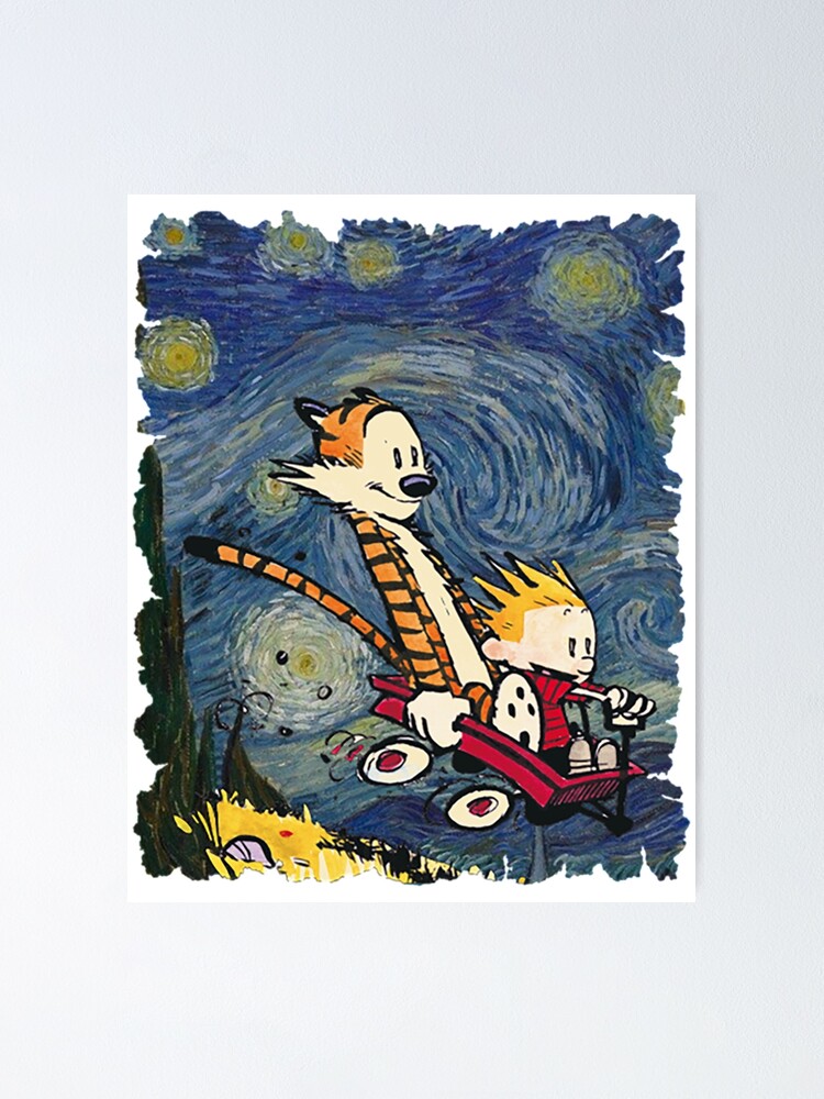 Calvin And Hobbes Stary Night Poster For Sale By Lagrimas03y Redbubble 1464