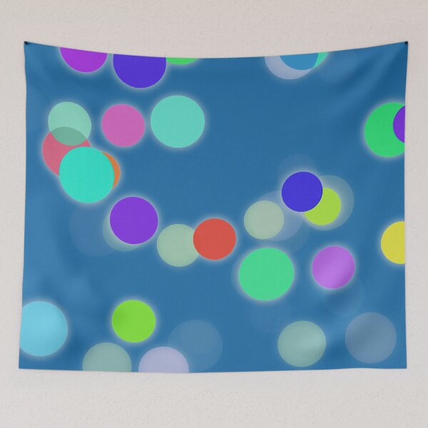 Item preview, Glowing Circles on Blue designed and sold by designs-by-ann.