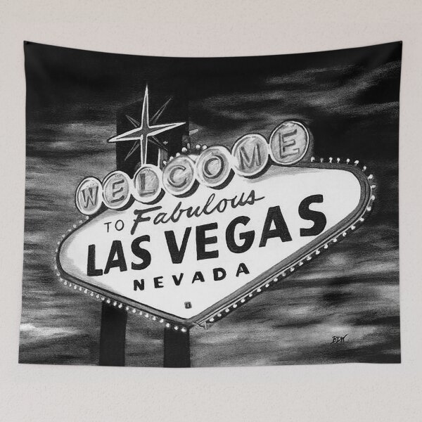 Aperçu de l'œuvre Bienvenue à Las Vegas, Las Vegas, Las Vegas Sign, Fabulous Las Vegas, Neon Las Vegas, Black and White Las Vegas Sign créée et vendue par Nostrathomas66.