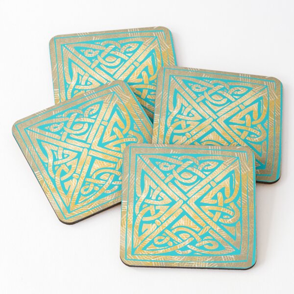 Item preview, Celtic Pattern 5 Aqua Marine Lines - Throw Pillows and Prints.  designed and sold by ScatterHub.