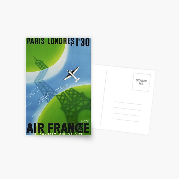 Item preview, 1936 Air France Paris to London Travel Poster designed and sold by retrographics.