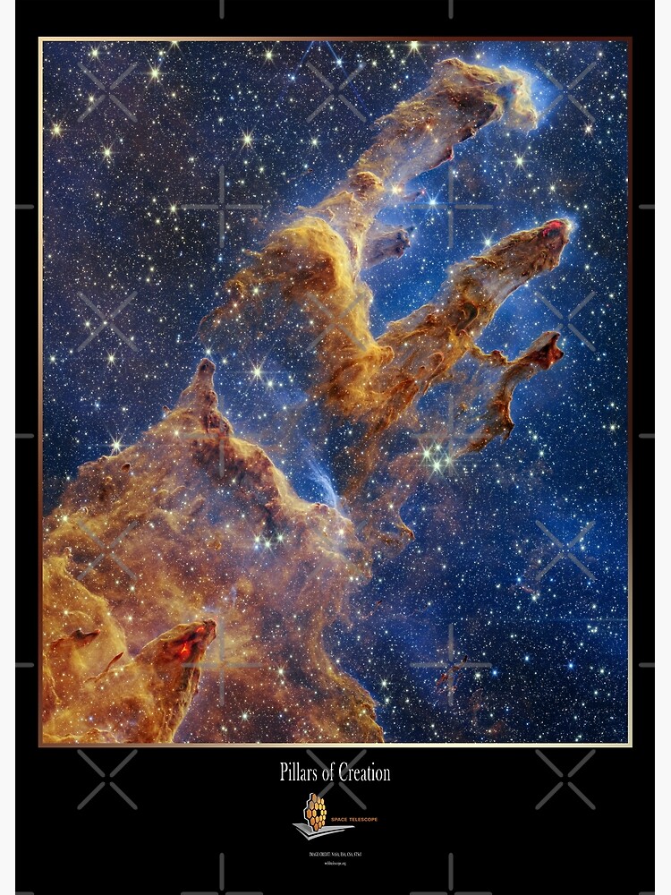 Pillars of Creation M16 (NIRCam) Premium Matte Vertical Poster sold