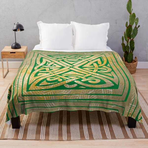 Item preview, Celtic Pattern 6 Green Lines - Throw Pillows and Prints. designed and sold by ScatterHub.