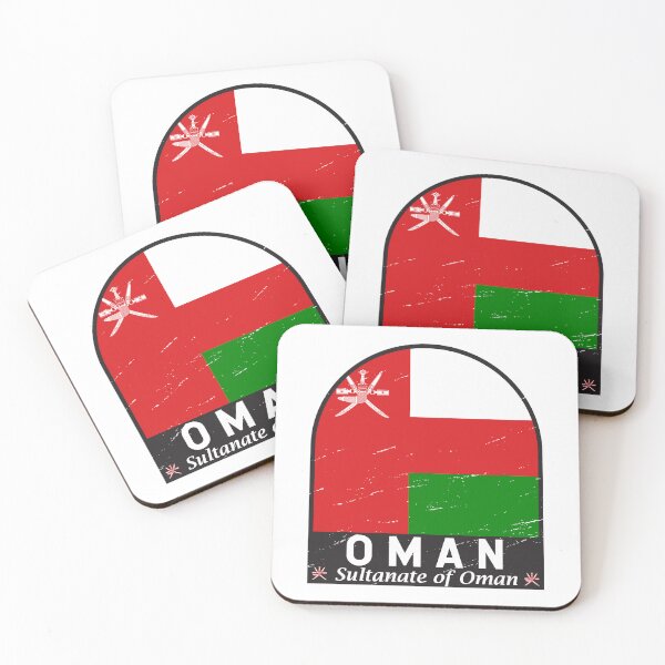 Item preview, Oman Flag Emblem Distressed Vintage designed and sold by KrisSidDesigns.