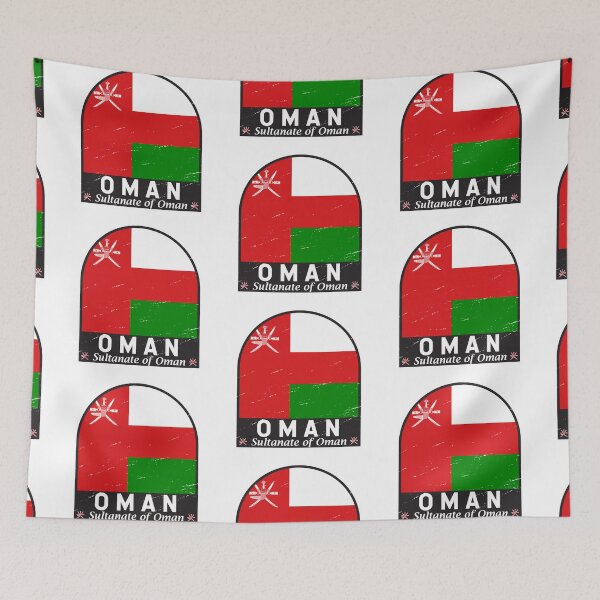 Item preview, Oman Flag Emblem Distressed Vintage designed and sold by KrisSidDesigns.