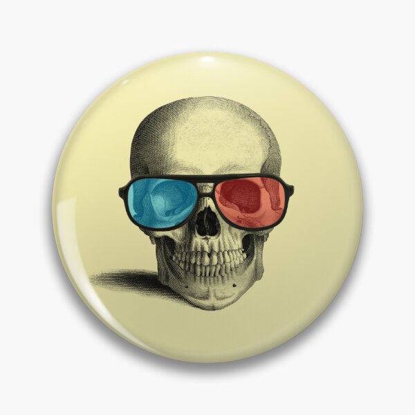 Item preview, Cool 3D glasses skull (yellow) designed and sold by Madame Memento.