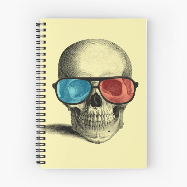 Item preview, Cool 3D glasses skull (yellow) designed and sold by Madame Memento.
