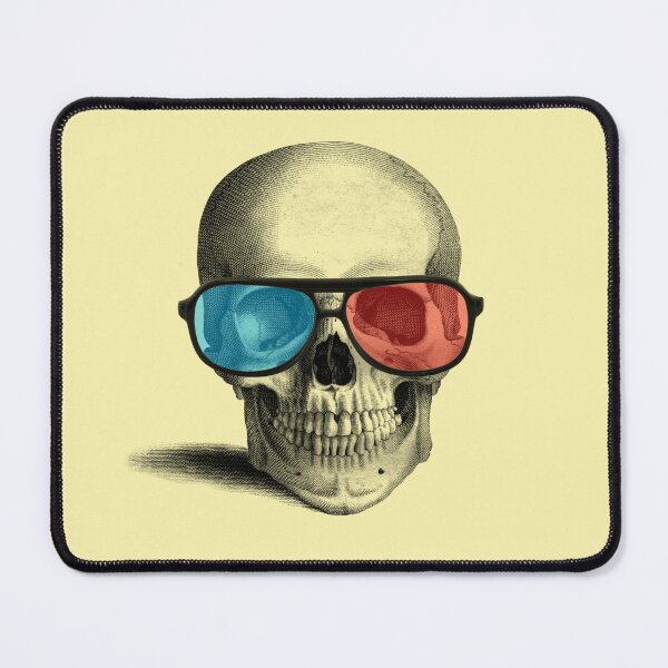 Item preview, Cool 3D glasses skull (yellow) designed and sold by Madame Memento.
