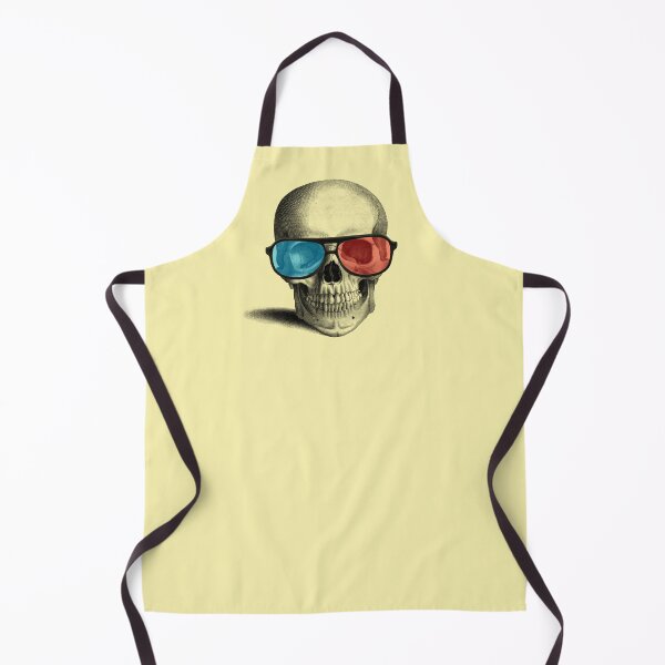 Item preview, Cool 3D glasses skull (yellow) designed and sold by Madame Memento.