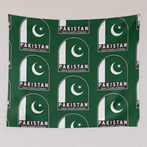 Item preview, Pakistan Flag Emblem Distressed Vintage designed and sold by KrisSidDesigns.