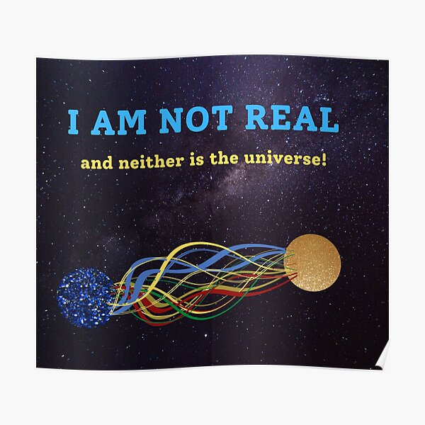 "Physics. The Universe is Not Real." Poster for Sale by imageverses Redbubble