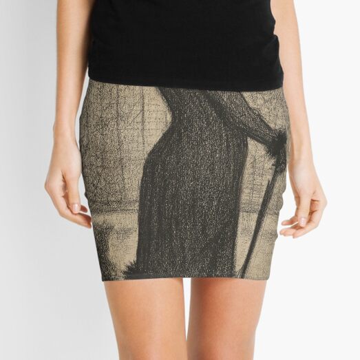 Woman Strolling by Georges Seurat Mini Skirt