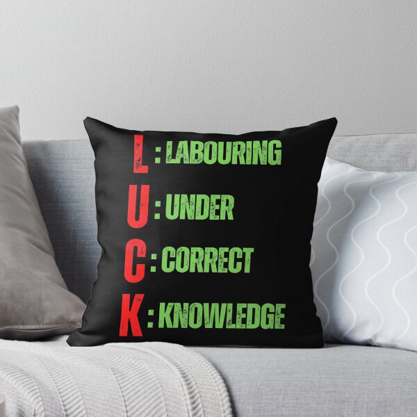 Item preview, LUCK LABOURING UNDER CORRECT KNOWLEDGE, ACRONYM STYLED TSHIRTS AND STICKERS  designed and sold by Pugnaciousprint.