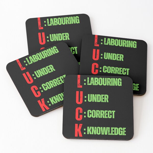 Item preview, LUCK LABOURING UNDER CORRECT KNOWLEDGE, ACRONYM STYLED TSHIRTS AND STICKERS  designed and sold by Pugnaciousprint.