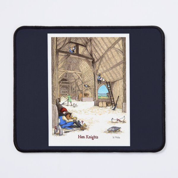 Item preview, Hen Knights - Medieval humor poster designed and sold by MNoblestudio.