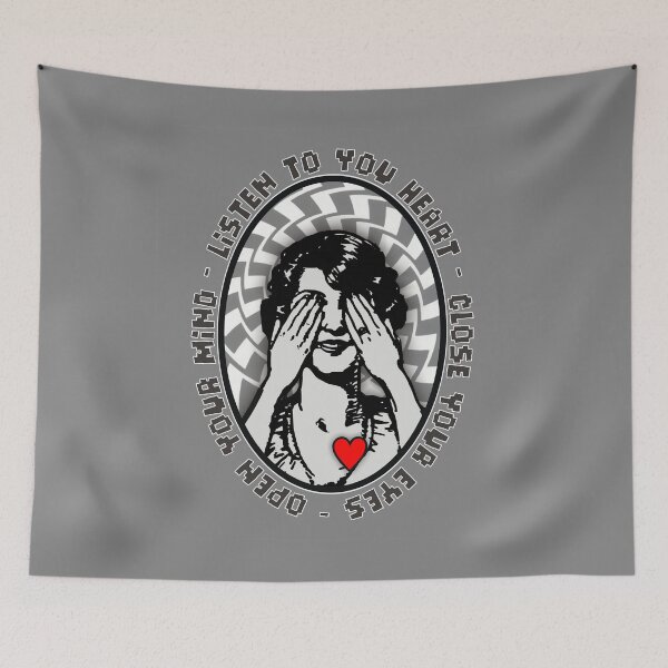 Item preview, Listen to your heart Open your mind - black marker trace red heart designed and sold by OptLuv.