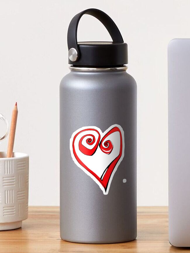 Imagen 1 de 3, Pegatina con la obra CORAZÓN ROJO LUTXANA, diseñada y vendida por lutxana.