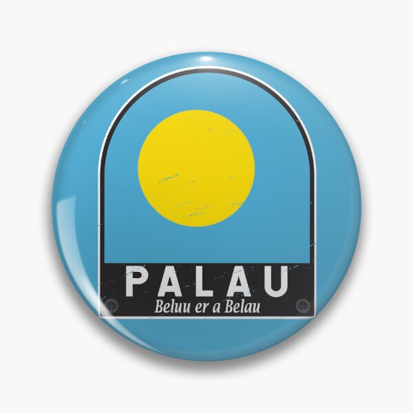 Item preview, Palau Flag Emblem Distressed Vintage designed and sold by KrisSidDesigns.