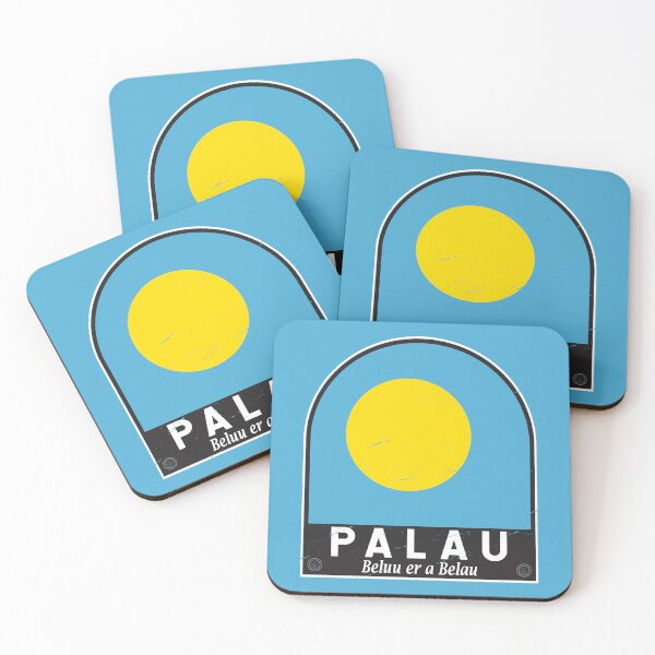 Item preview, Palau Flag Emblem Distressed Vintage designed and sold by KrisSidDesigns.