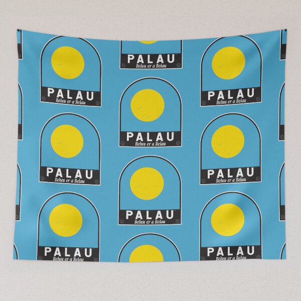 Item preview, Palau Flag Emblem Distressed Vintage designed and sold by KrisSidDesigns.