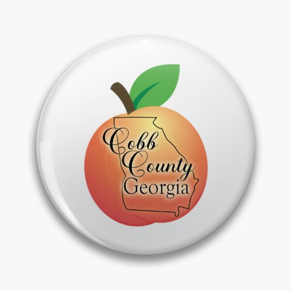 Item preview, Cobb County, Georgia Outline on Peach designed and sold by SilverPinesArt.