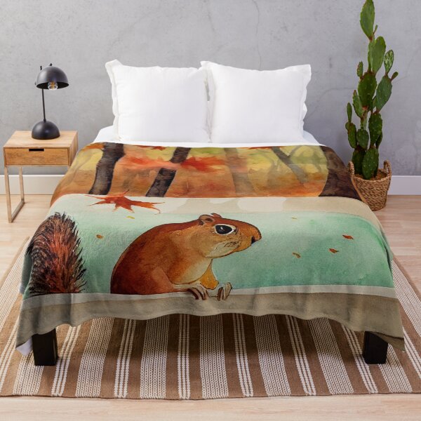 Item preview, Squirrel Bathing in Autumn Outdoors designed and sold by recollectionsv.