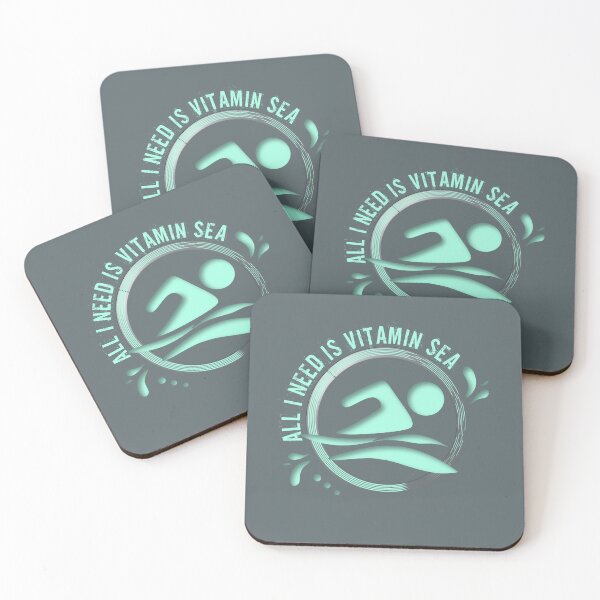 Item preview, Born to swim wild open water swimming swimmers - All I need is Vitamin Sea.  Caroline Laursen Original designed and sold by Caroline Laursen.