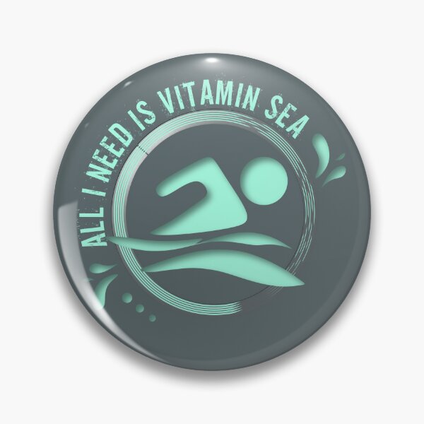 Item preview, Born to swim wild open water swimming swimmers - All I need is Vitamin Sea.  Caroline Laursen Original designed and sold by Caroline Laursen.