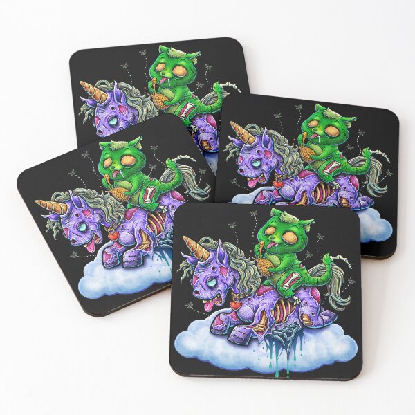Item preview, Zombie Cat Riding Unicorn designed and sold by lillyrise.