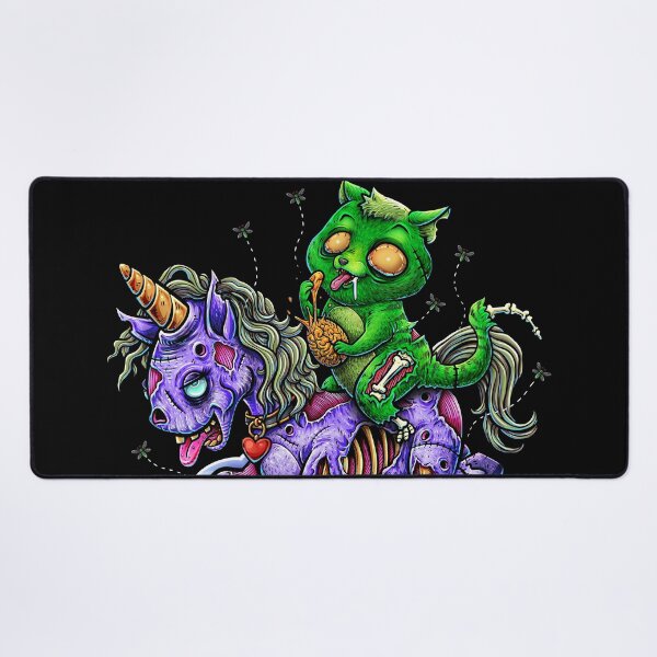 Item preview, Zombie Cat Riding Unicorn designed and sold by lillyrise.
