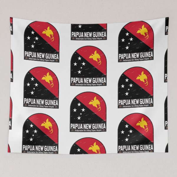 Item preview, Papua New Guinea Flag Emblem Distressed Vintage designed and sold by KrisSidDesigns.